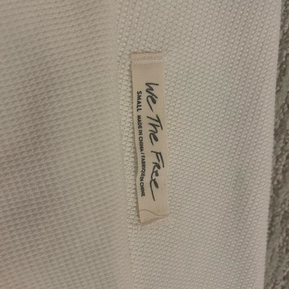 White off the shoulder, free people sweater